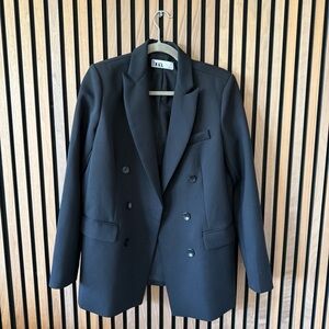 BOA Because of Alice Black Double Breasted Blazer - COPY